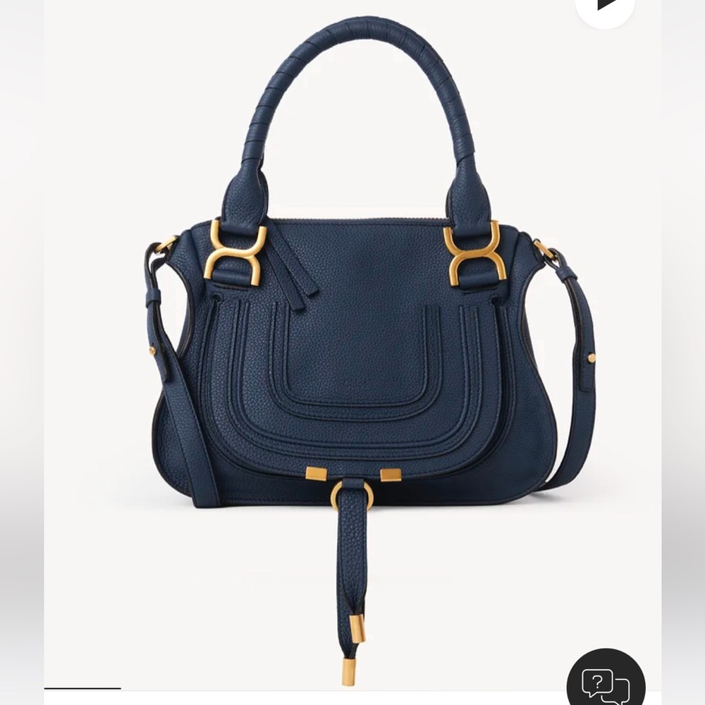 Chloe Small Marcie Bag Grained Leather in Navy, like new, worn a few times!